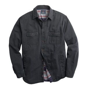 Faherty Charcoal Flannel Lined CPO Jacket